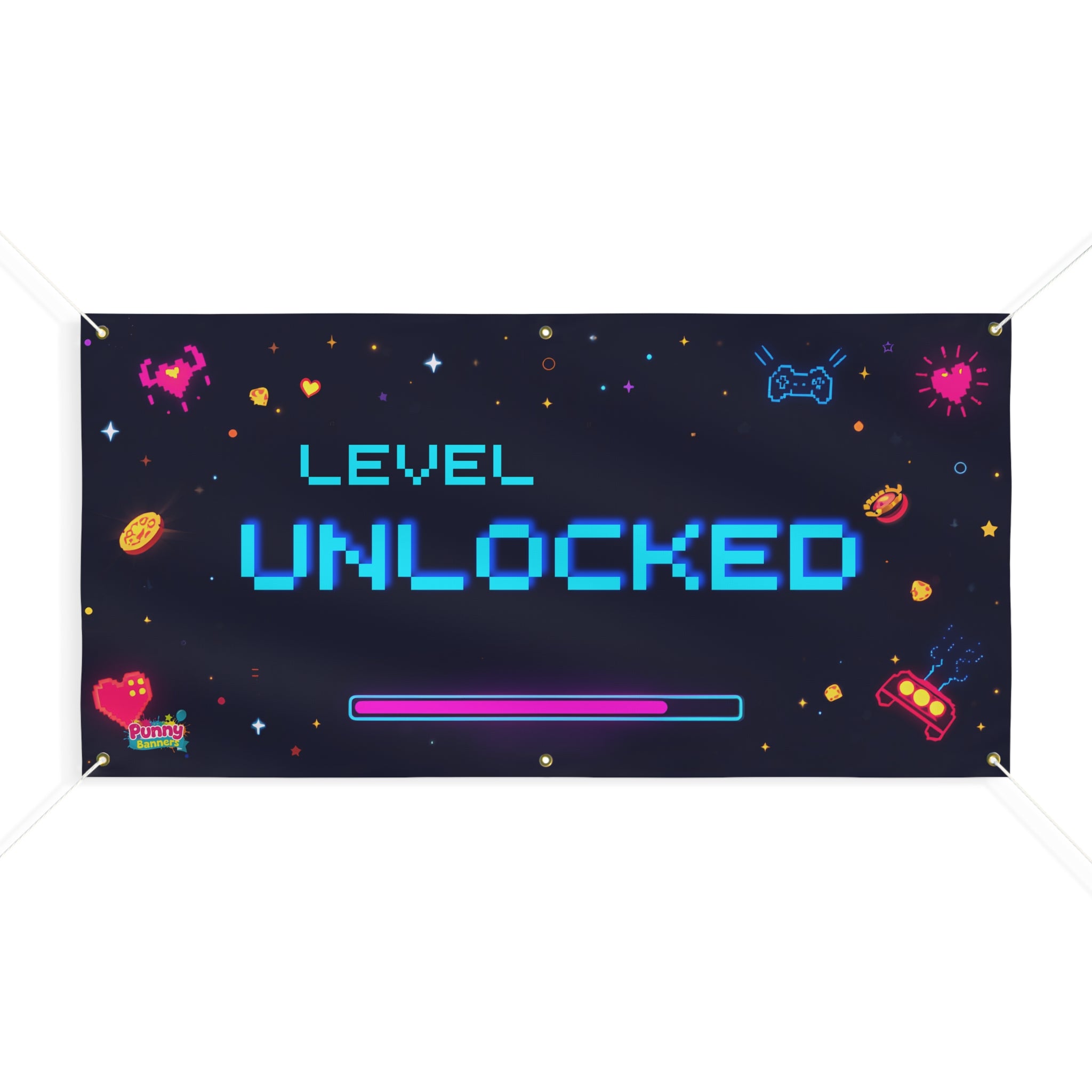 Personalized Level Unlocked Birthday Banner! 🎮