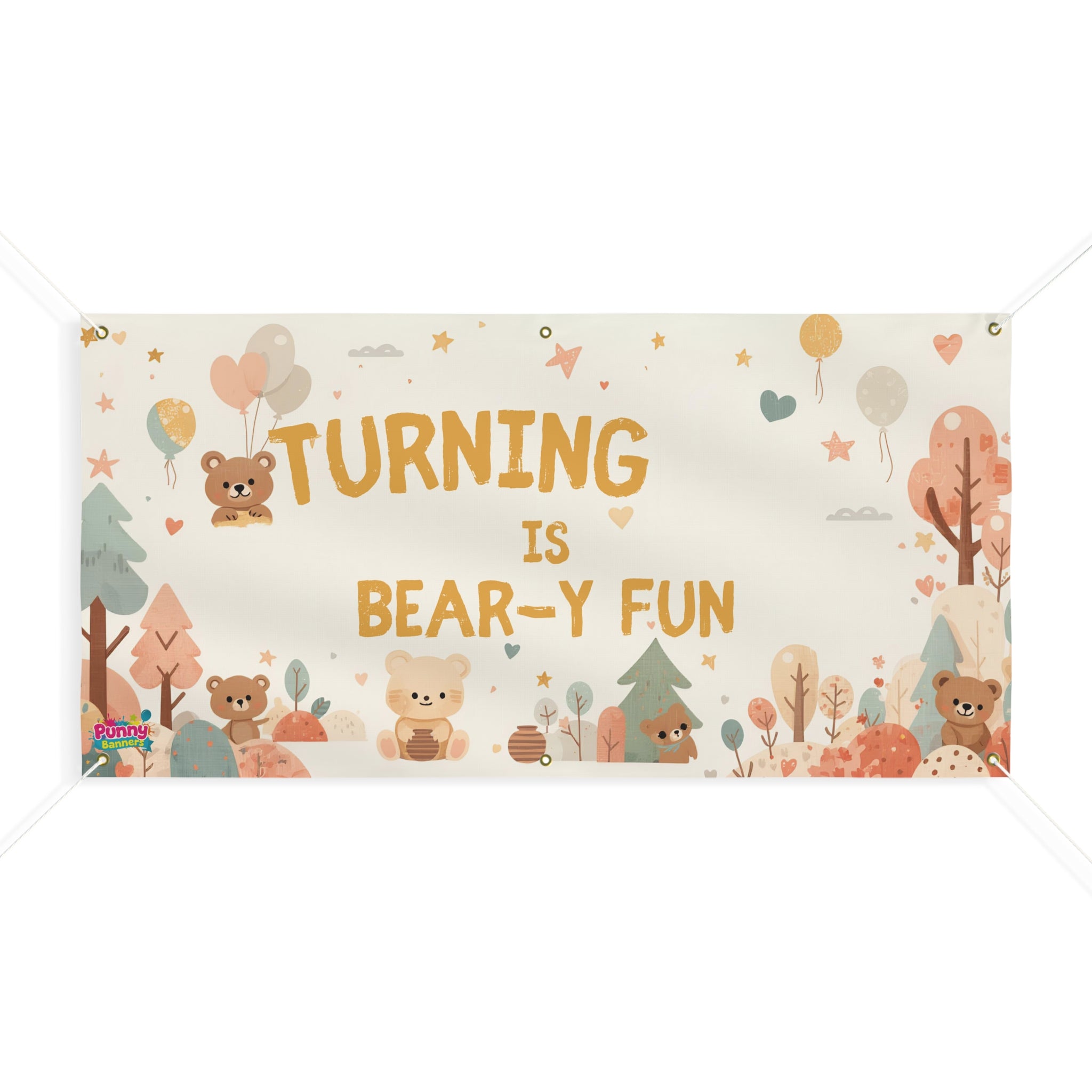 Turning ANY age is Bear-y Fun! Personalized Woodland Banner! 🐻🎉