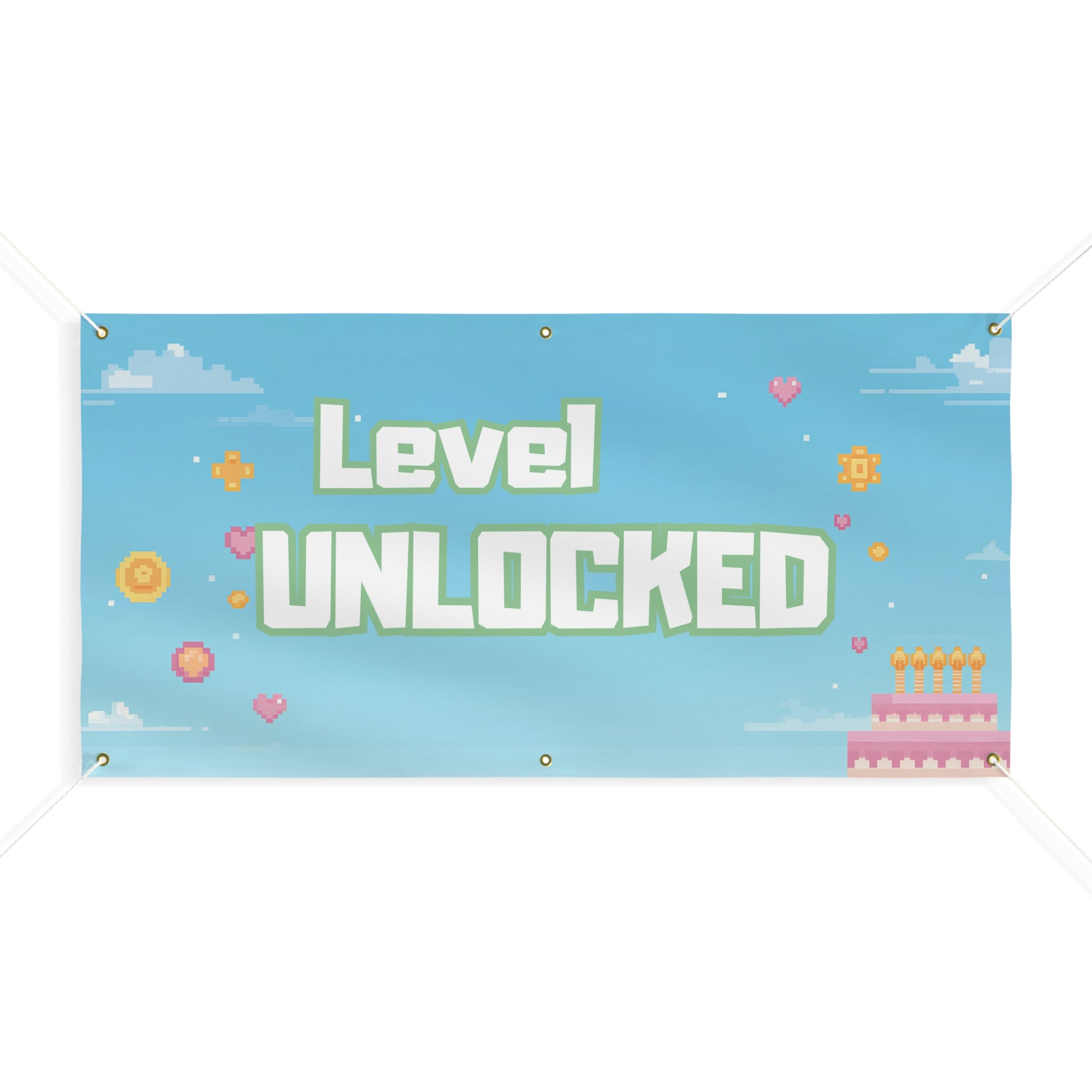 Personalized Level Age Unlocked Birthday Banner! 🎮🎂