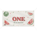 One in a Melon First Birthday Banner — Watermelon Party Matte Banner