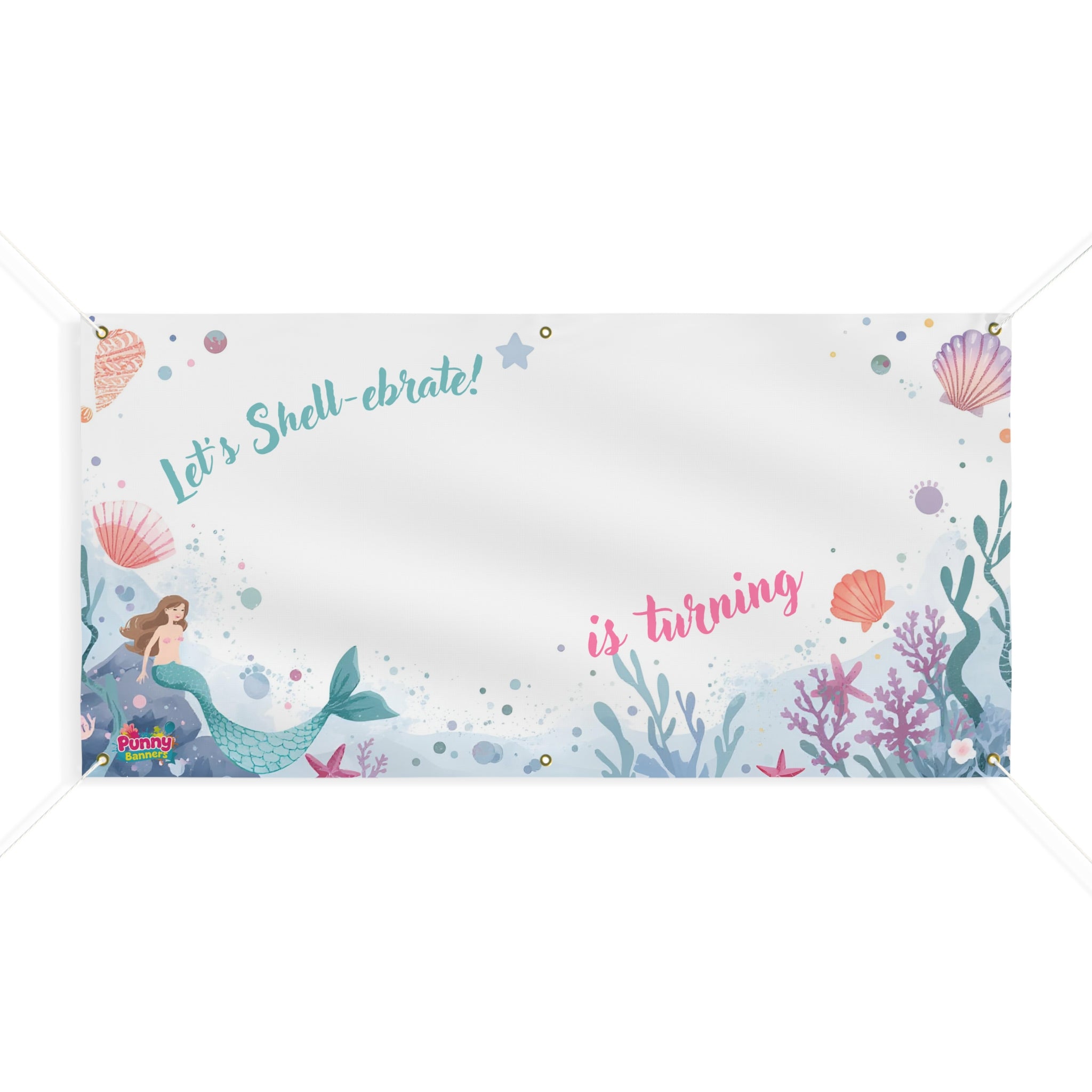 Lets Shell-ebrate personalized birthday banner! 🧜‍♀️🎉