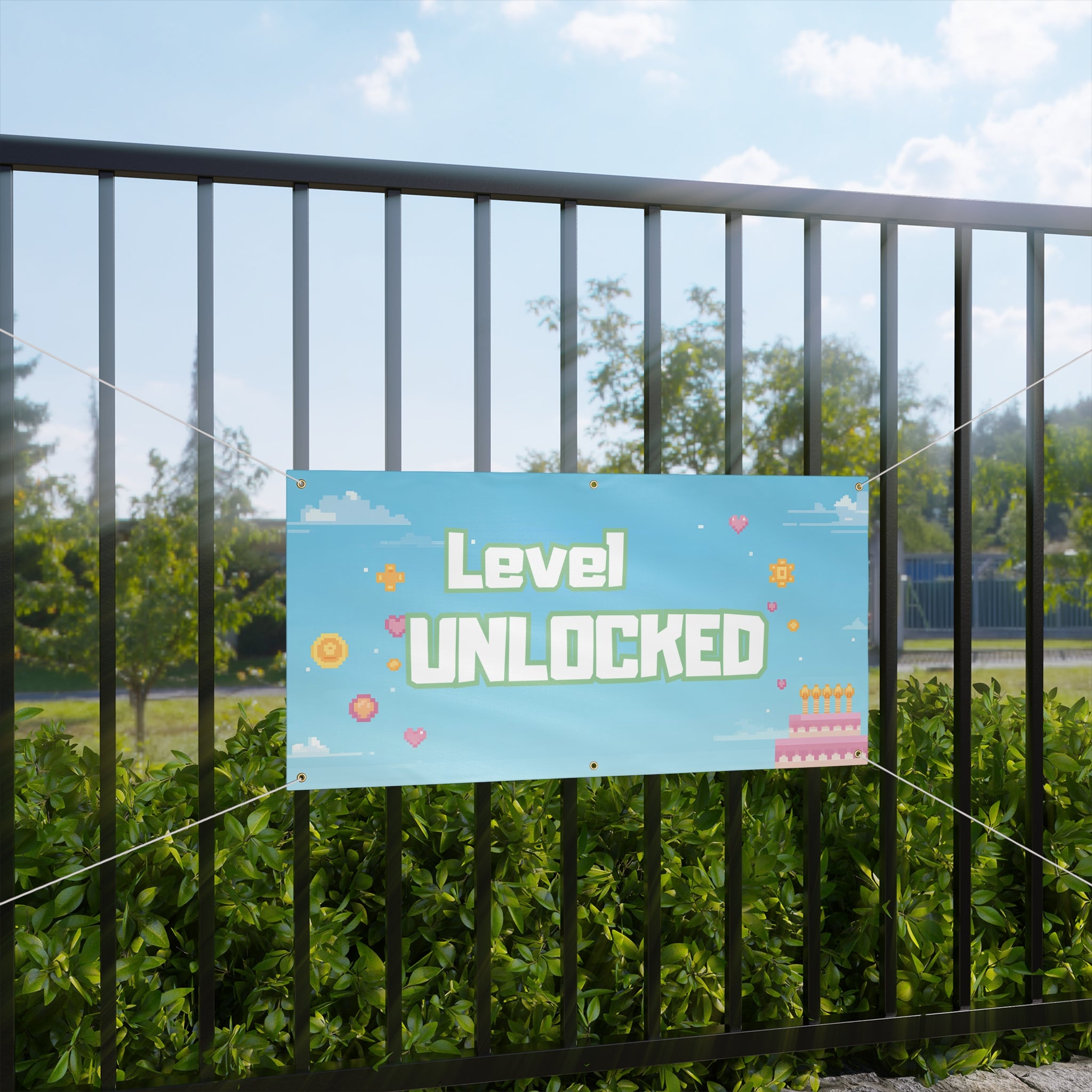 Personalized Level Age Unlocked Birthday Banner! 🎮🎂