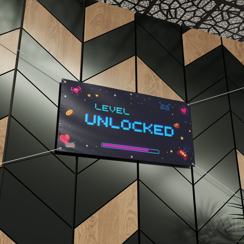 Personalized Level Unlocked Birthday Banner! 🎮