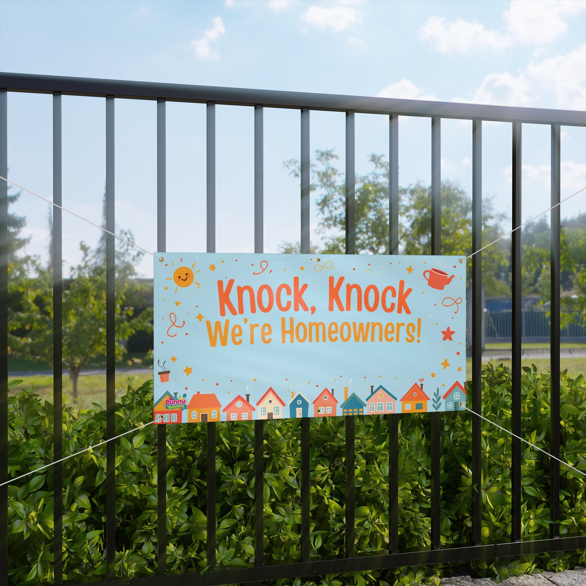 Knock Knock We're Homeowners Personalized Banner! 🏡🎉