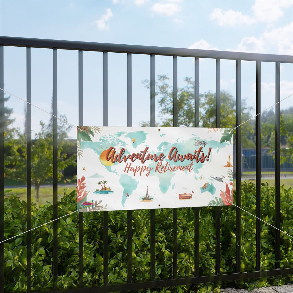 Adventure Awaits Happy Retirement Banner! 🗺️🎉