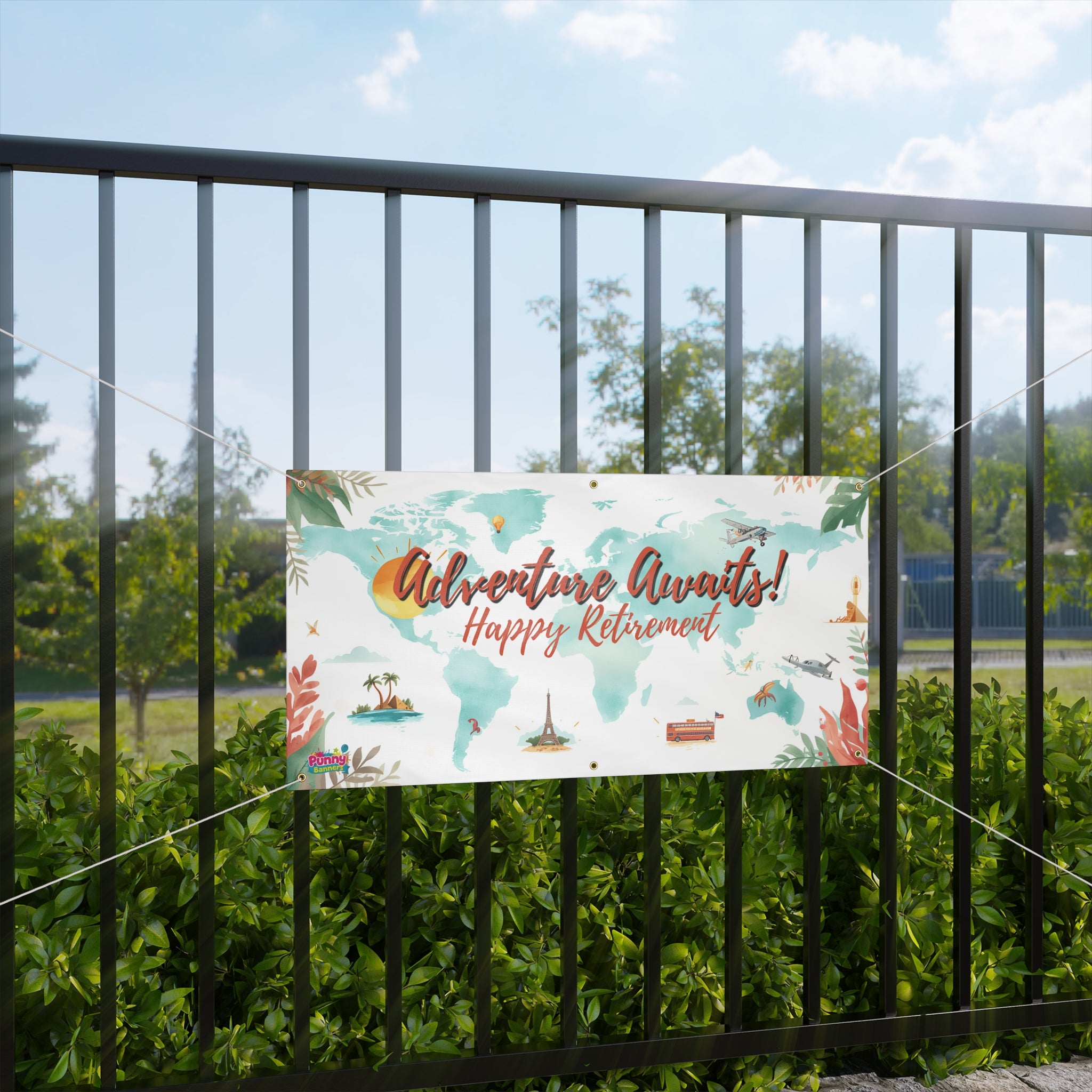 Adventure Awaits Happy Retirement Banner! 🗺️🎉