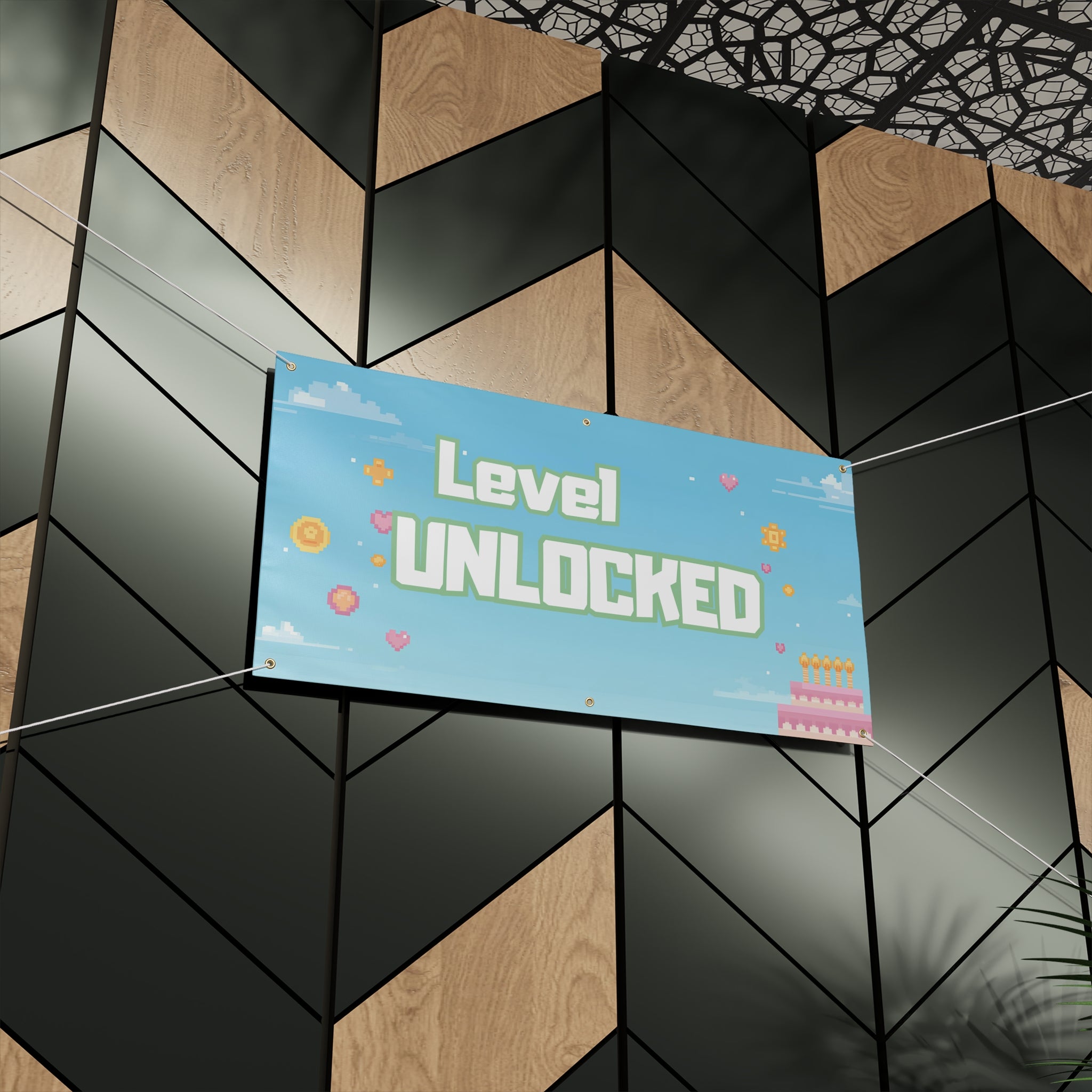 Personalized Level Age Unlocked Birthday Banner! 🎮🎂