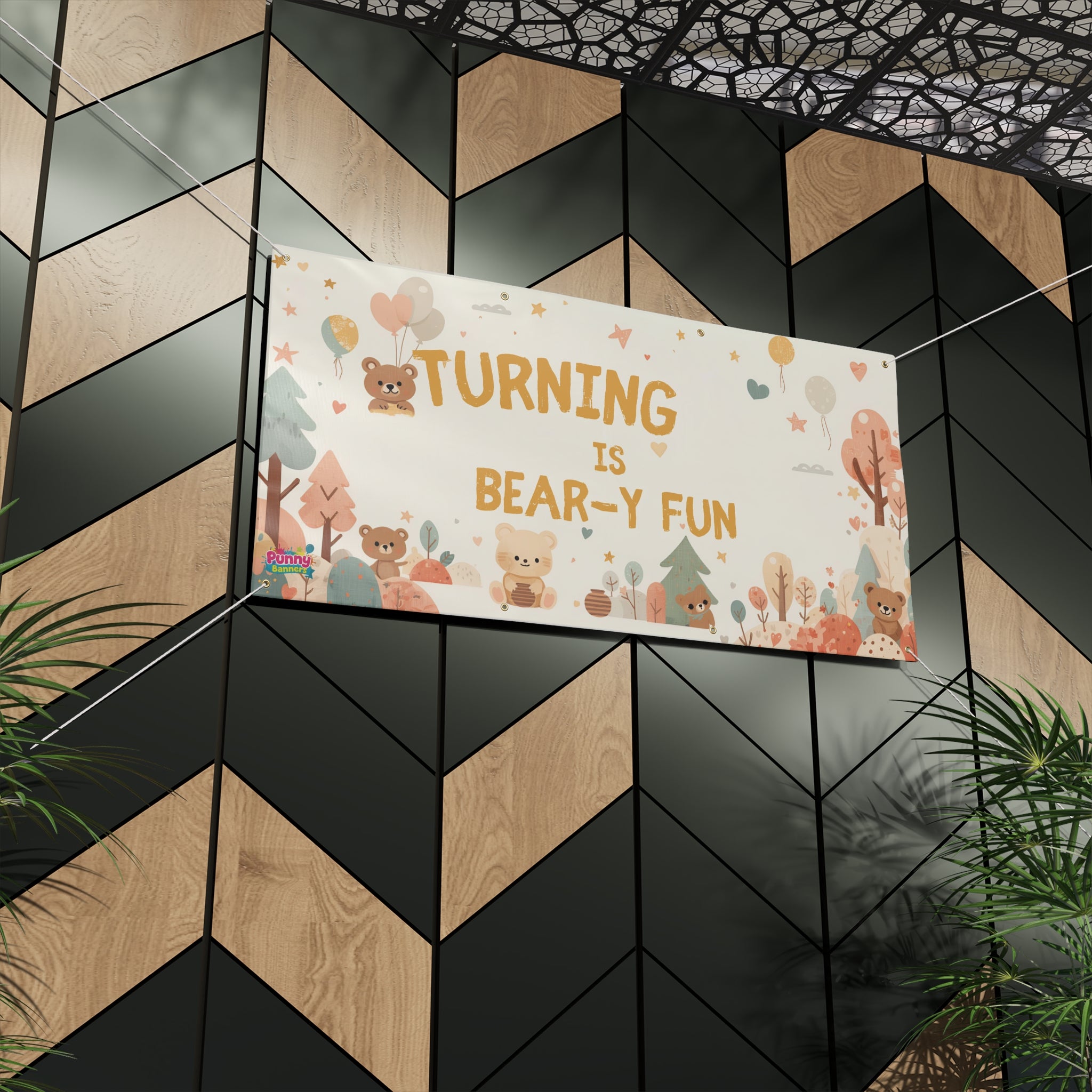 Turning ANY age is Bear-y Fun! Personalized Woodland Banner! 🐻🎉