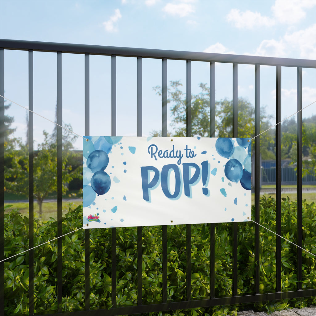 Ready to POP Boy Baby Shower Banner! 🎈🤰