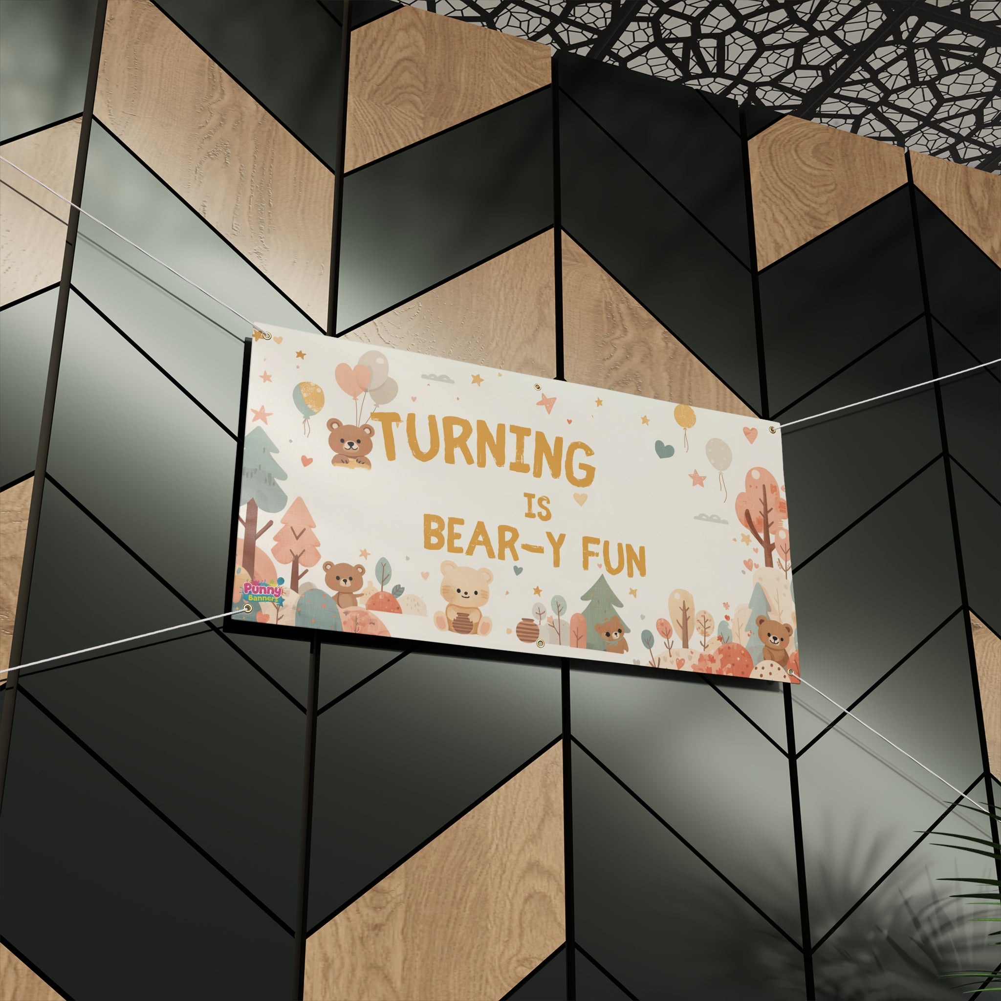 Turning ANY age is Bear-y Fun! Personalized Woodland Banner! 🐻🎉