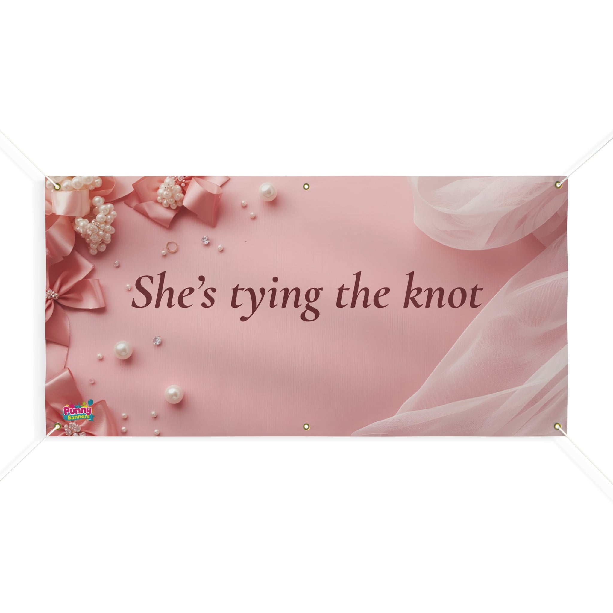 She's Tying The Knot! Personalized Bachelorette Banner! 💍🎀
