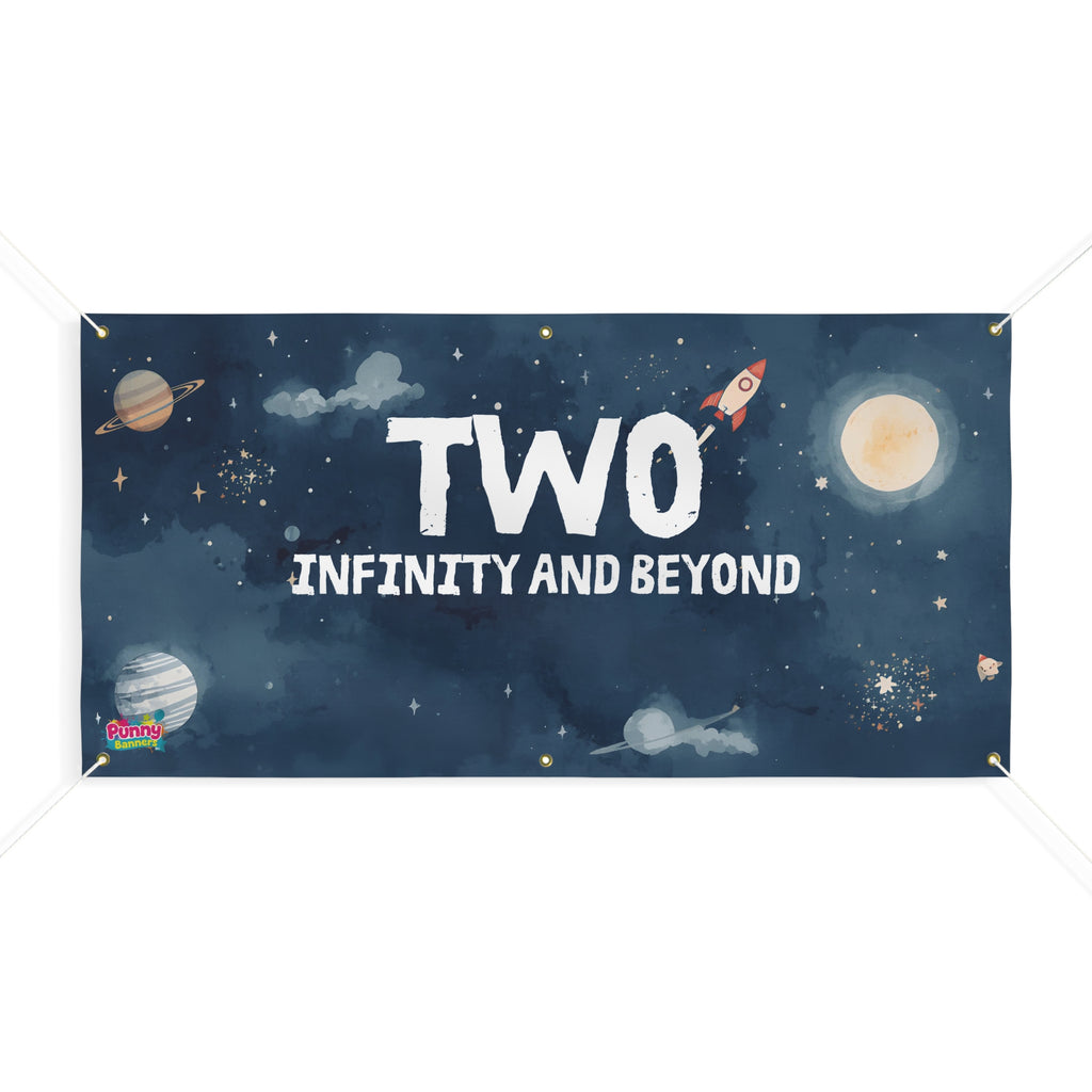 TWO Infinity And Beyond Birthday Banner! 🚀🌌