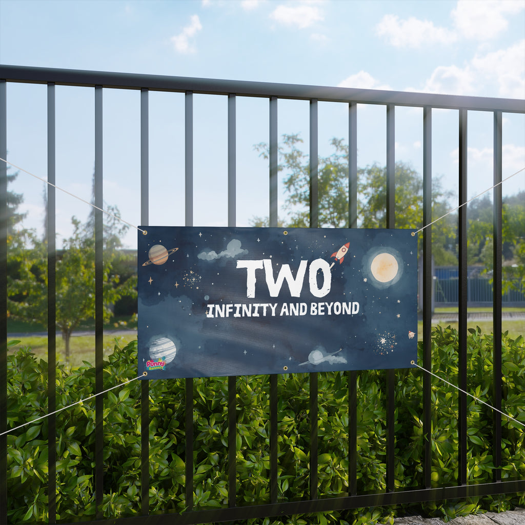 TWO Infinity And Beyond Birthday Banner! 🚀🌌