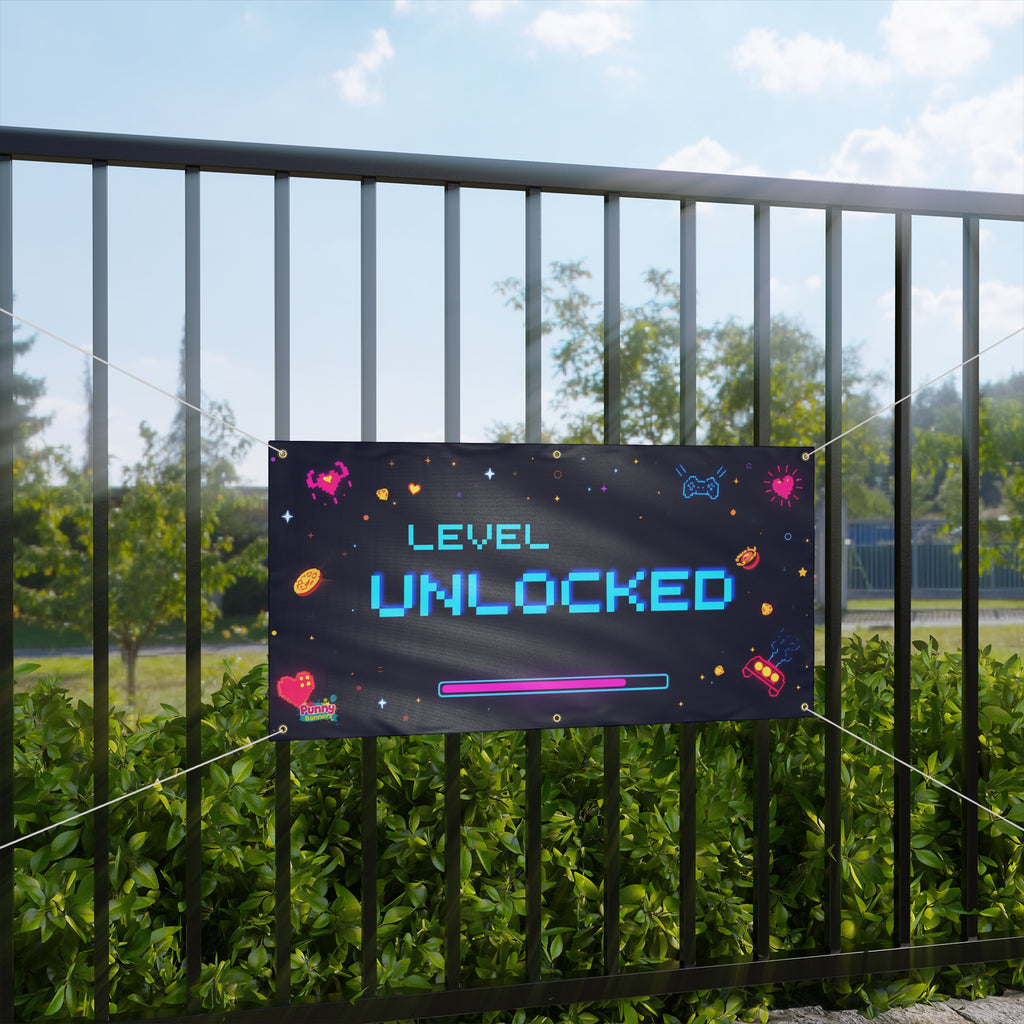 Personalized Level Unlocked Birthday Banner! 🎮