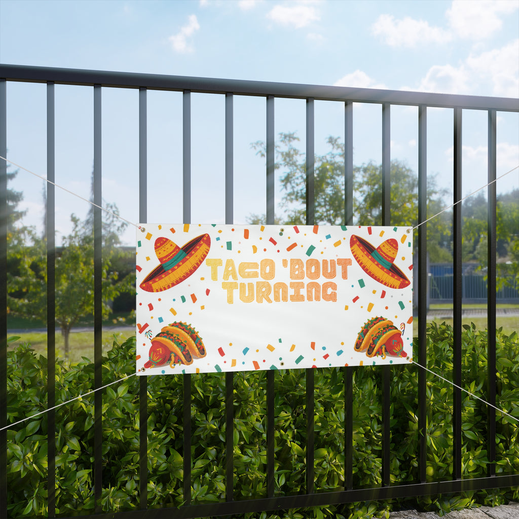 Taco Bout Turning Personalized Birthday Banner! 🌮🎉