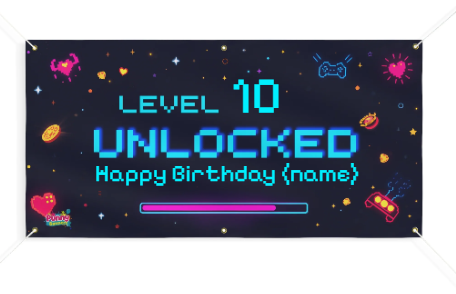 Personalized Level Unlocked Birthday Banner! 🎮