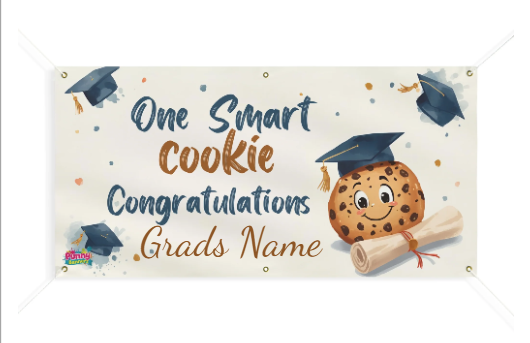 One Smart Cookie Congratulations Graduation Banner! 🎓🍪